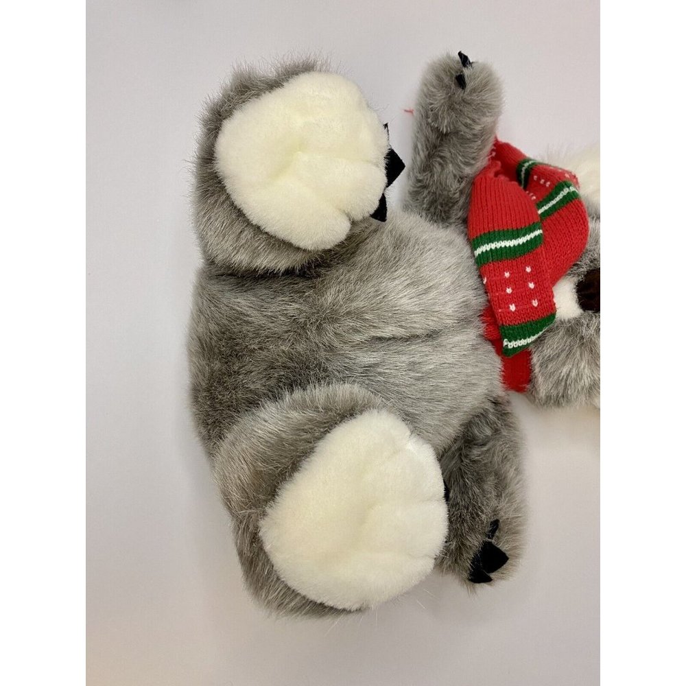 Animal Toys Brand 1988 Koala 14” Plush Stuffed‎  Holiday Christmas Scarf Vintage - Picture 7 of 11